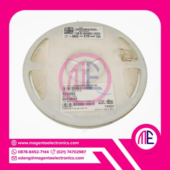 104 - 100nF X7R 10-50V SMD0805 RESISTOR