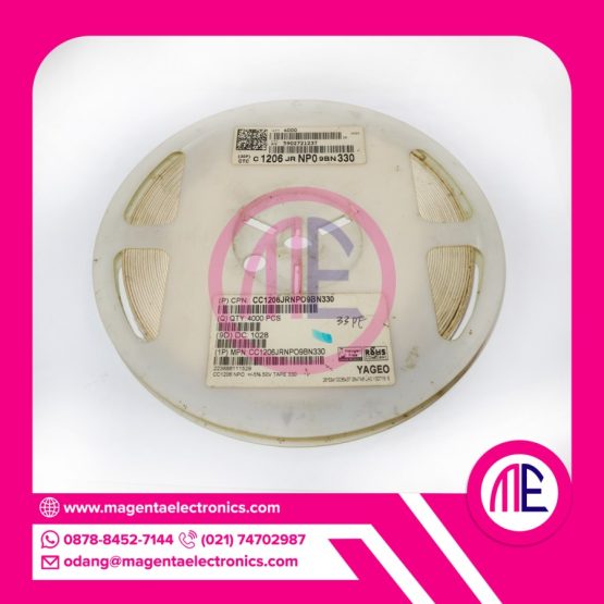 Chip Capacitor- 330nF NPO 5_ 50V 33pF SMD 1206 (1/4 Watt)