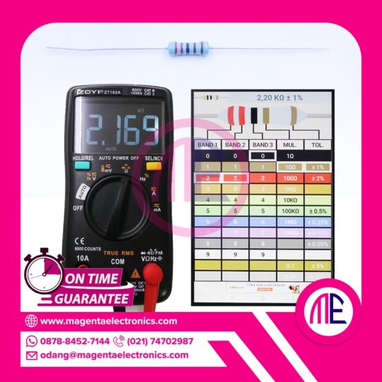 RESISTOR 2K2 OHM 12W (Setengah) 1% DIP (2,20K OHM) - BIRU
