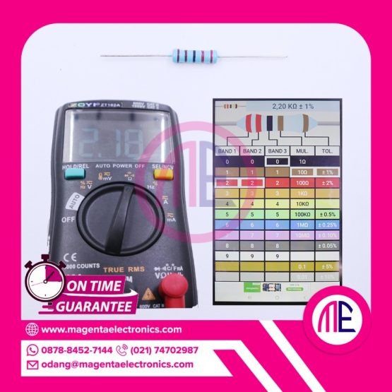 RESISTOR 2K2 OHM 2W 1% DIP (2,20K OHM) - BIRU