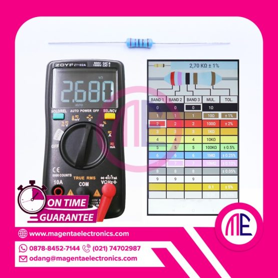 RESISTOR 2K7 OHM 1/2W (Setengah) 1% DIP (2,70K OHM) - BIRU