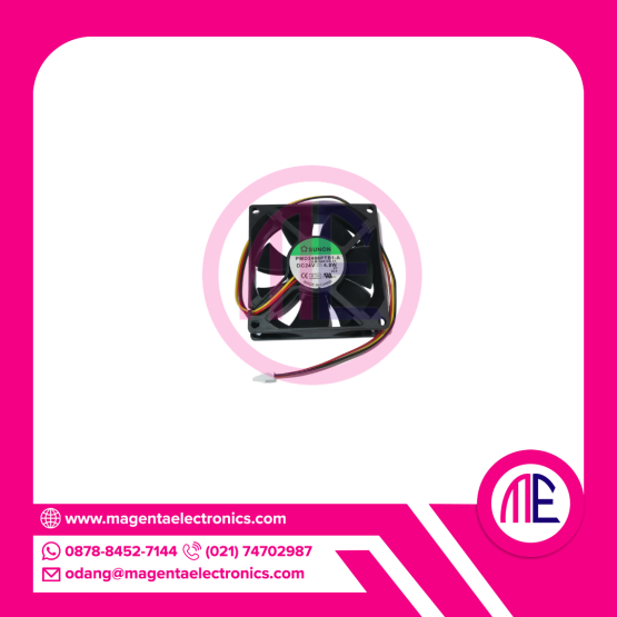 PMD2408PTB1-A DC24V 4.8W FAN (3 CABLE - 8x8x2.5cm)