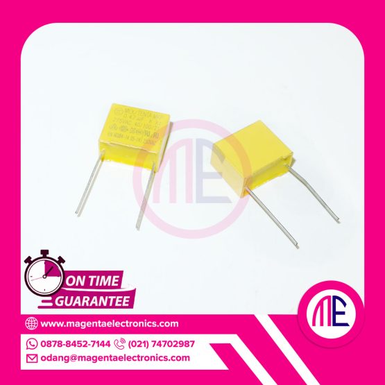 MKP 0,47uF K X2 275VAC - MKP 0,47uF 10% X2 275VAC DIP2 (Straight Pin)