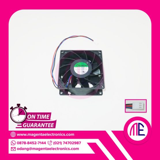 Pmd2409Pmb1-A DC24V 12.2W Sunon Fan (3 Cable - 9.2x9.2x3.8cm)
