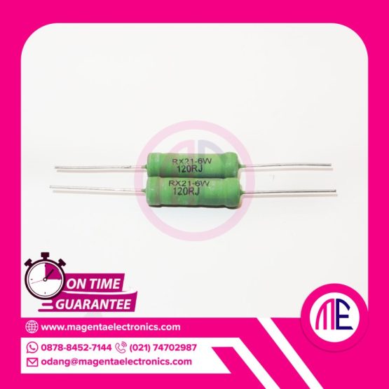 RX21-6w 120RJ (120 Ohm 5 % 6W) Resistor Dip2 Wirewound
