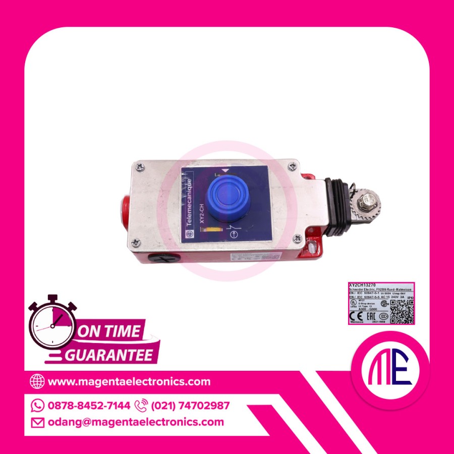 Telemecanique Sensors XY2CH13270 XY2CH E-Stop Touw Pull Schakelaar Met Drukknop 2NC - Rood