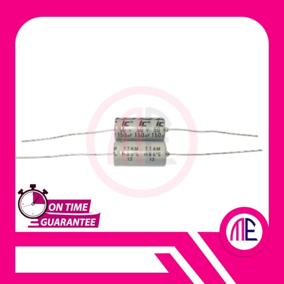 CAPACITOR 150uF 50V DIP2 (L= 2 cm W= 1 cm)