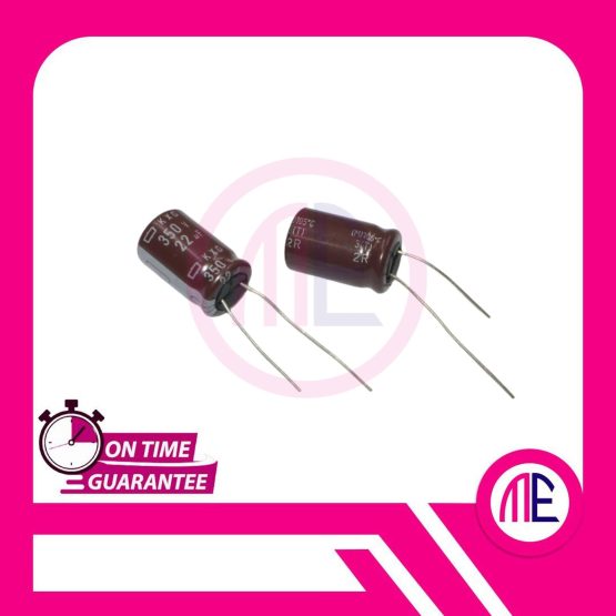 CAPACITOR 22uF 350V DIP2 (L= 2 cm W= 1.2 cm)