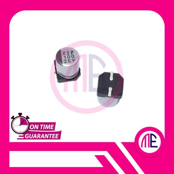 100uF 25VDC SMD 6,3x7,7mm -Komponen Elektronik