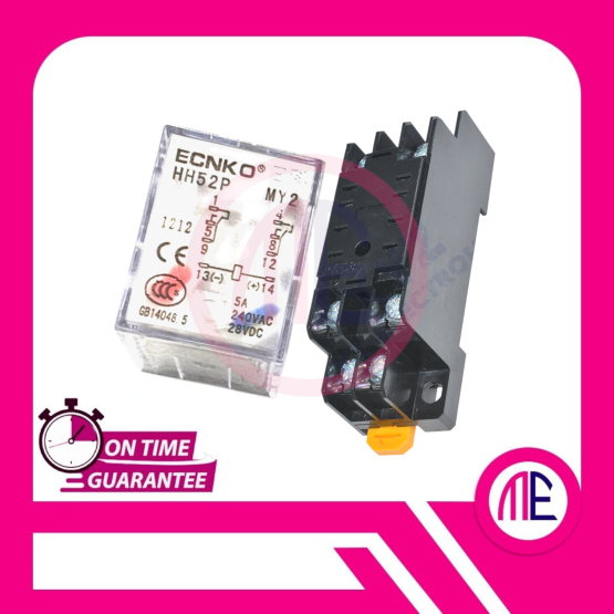 HH52P (MY2NJ) 24VAC 8Pin Relay + PYF08A-C Socket Base - Replacement