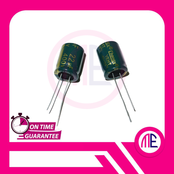 22uF 400V DIP2 - 1.7x1.3cm
