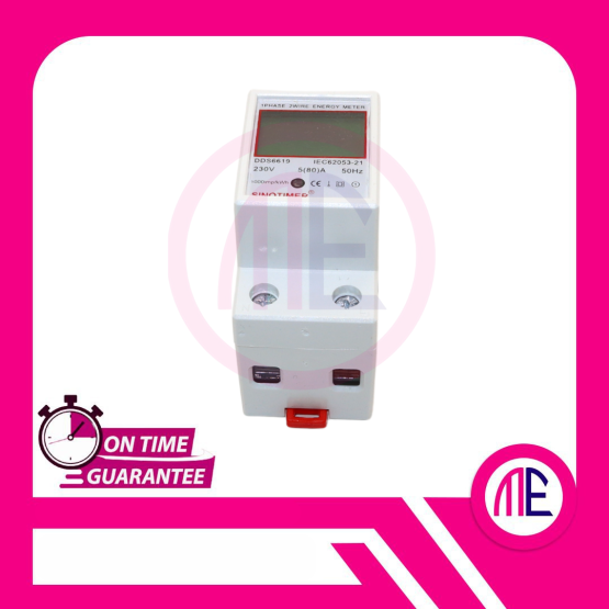 DDS6619 230V 5 - 80A 50Hz 1000imp-kWH 1 PHASE 2 WIRE ENERGY METER
