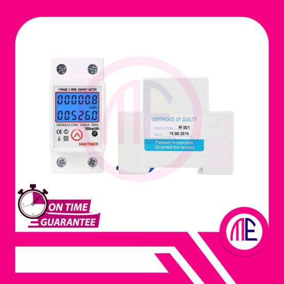 DDS6619 230V 5 - 80A 50Hz 1000imp-kWH 1 PHASE 2 WIRE ENERGY METER