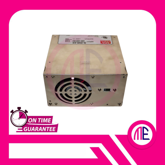 S-250-24 (IN= 100-120VAC 6.0A 200-240VAC 3.5A) (OUT= +24V 10A) 50-60Hz Power Supply