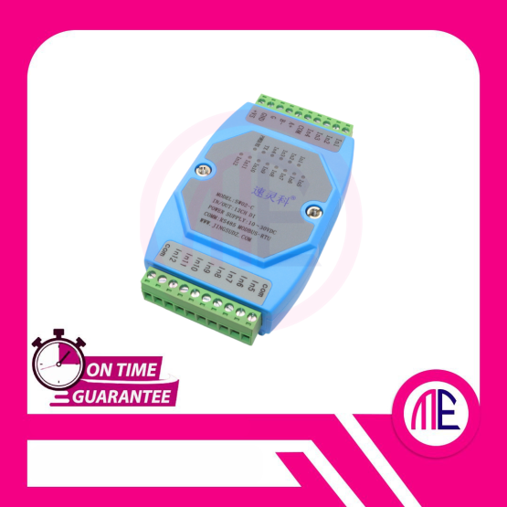SW02-C - RS485 MODBUS-RTU 10-30VDC 12CH DI ANALOG INPUT MODULE