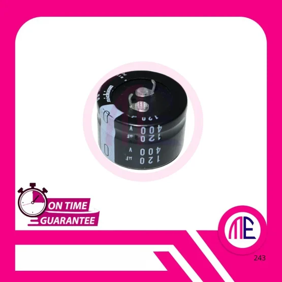 120uF 400V DIP2 (L= 3 cm W= 2 cm)