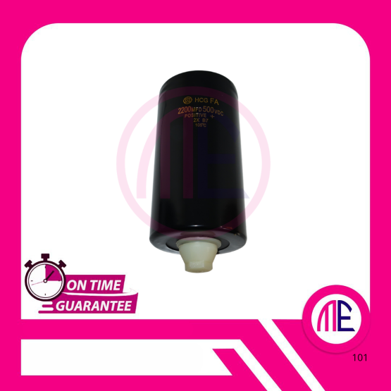 2200MFD 500VDC 105C Capacitor Screw (L= 14.5 cm W= 7.5 cm)