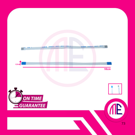 AWM 20624 80C 60V VW-1 6Pin - 10x0.5cm - Cable Flexible - Type A-A - Searah