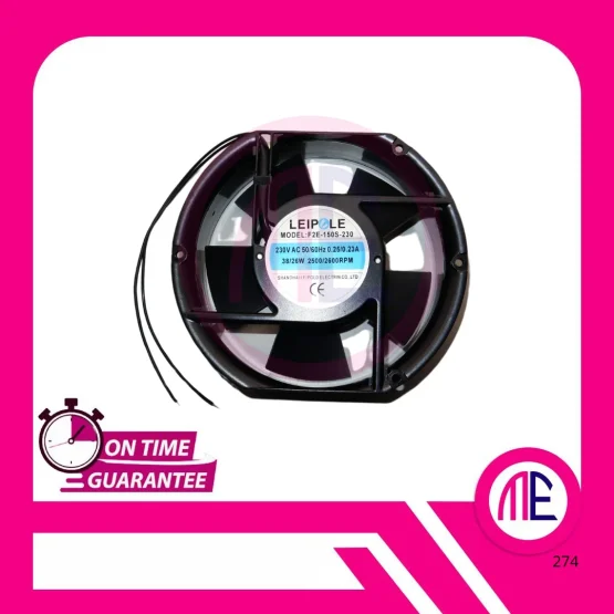 F2E-150S-230 230VAC 50-60Hz 0.25-0.23A 38-26W 2500-2600RPM FAN (2 Cable - 17.1x15.2x5cm)