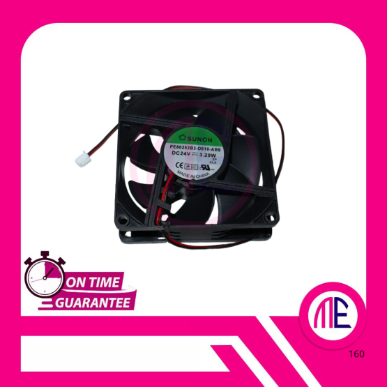 PE80252B3-D010-AB9 DC24V 3.29W FAN (2 Cable - 8x8x2.5cm)
