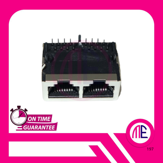 RJ45 1x2 Dual Port Magnetic Connectors