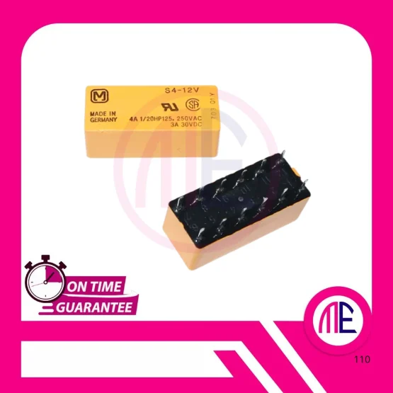 S4-12V 12VDC 4A 1-20HP125 250VAC 3A 30VDC 12Pin